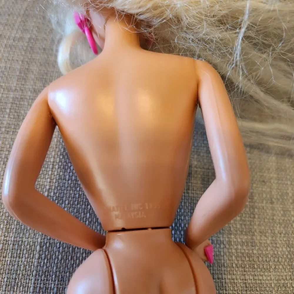 Lot 4 Vintage Barbie Dolls 1966 Body Mold Nude Blonde Blue Eyes Malaysia – As Is